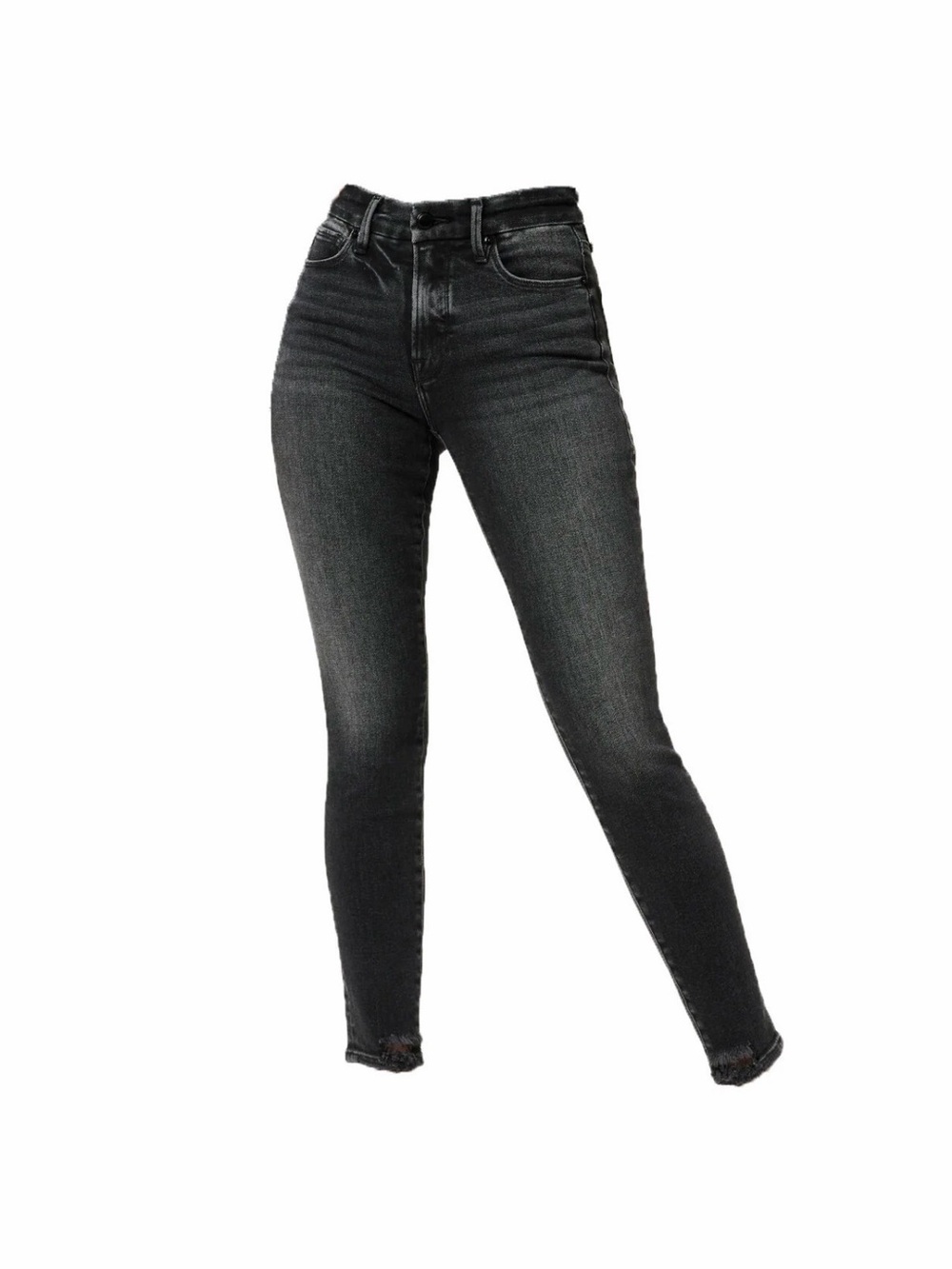 Good American High-Rise Washed Charcoal‎ Skinny Jeans. Womens Size 14 / 32.